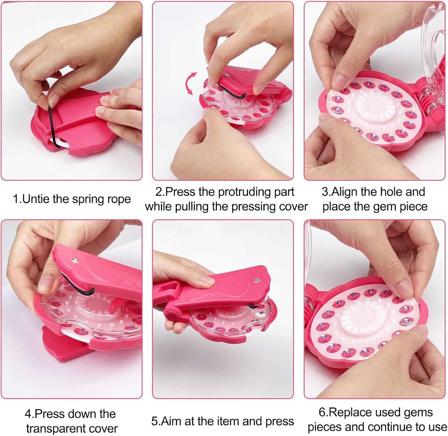 Hair Gem Stamper Kit – Instantly Add Sparkling Gems to Hair, Clothes & Accessories